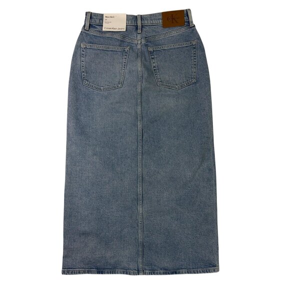 Calvin Klein Maxi Denim Skirt Women’s Size 8 / 29 Blue High Waist Long Jean Skir - Picture 3 of 16